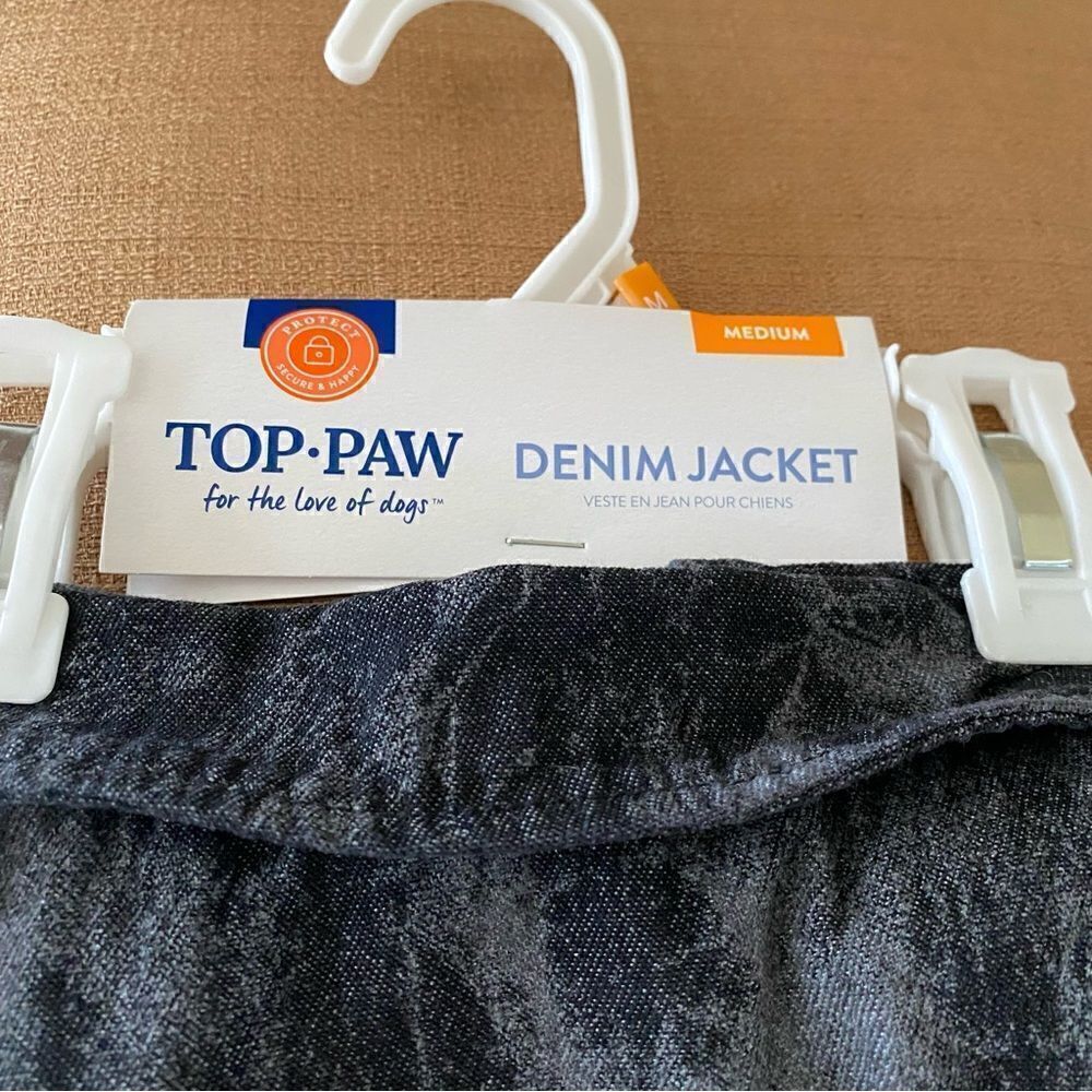 Top Paw Black Tie Dye Denim Dog Jacket. Size Medium. NWT - Picture 6 of 8